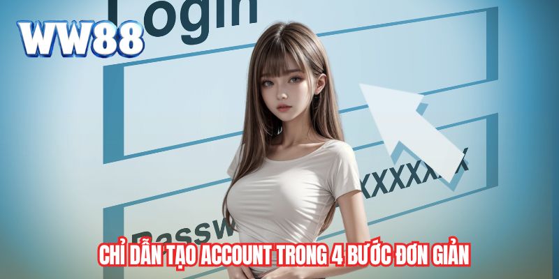 Chỉ dẫn tạo account trong 4 bước đơn giản